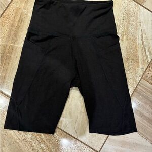 Women's Black High-Rise Bike Shorts